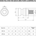 PULL STUDS FOR GRIP LOCK RECIEVER PLATE