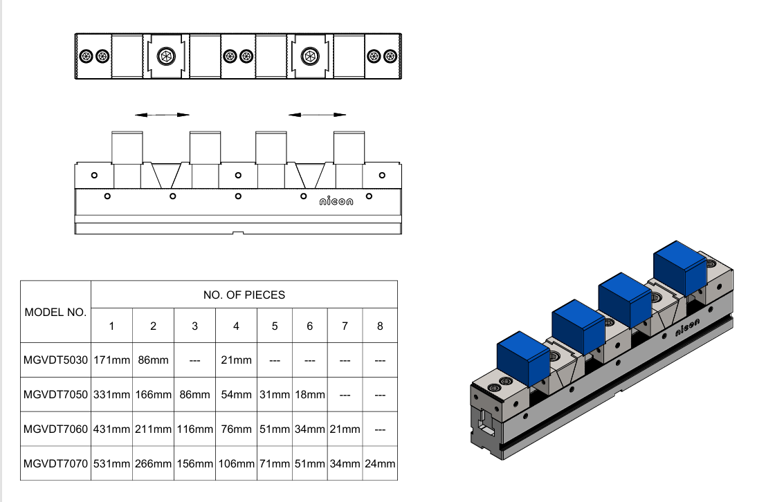 Multigrip Machine Vice with Diamond Teeth Jaws